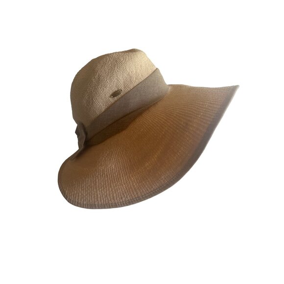 Scala Natural Beige Split Back Bow Detail One Size - Picture 3 of 6